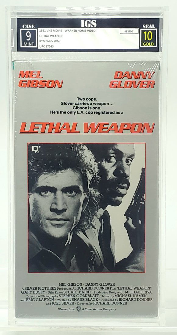 IGS 1991 9-10 (GOLD) LETHAL WEAPON  - Sealed Graded VHS Movie (1 of 2)