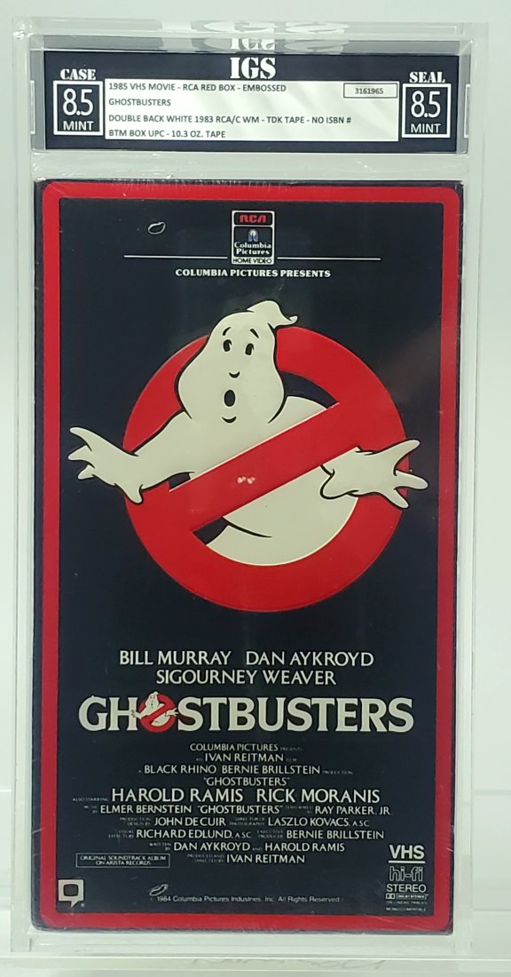 (Earliest print) IGS 1985 8.5-8.5 GHOSTBUSTERS  - Sealed Graded VHS Movie (1 of 2)