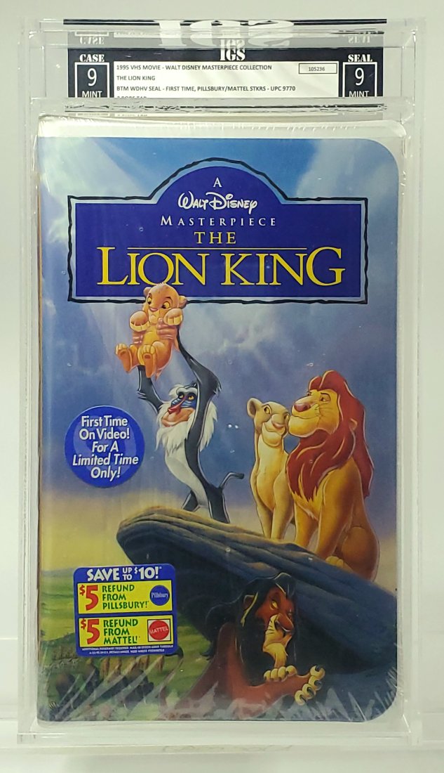 IGS 1995 9-9 THE LION KING  - Sealed Graded VHS Movie Disney Collectible (1 of 2)