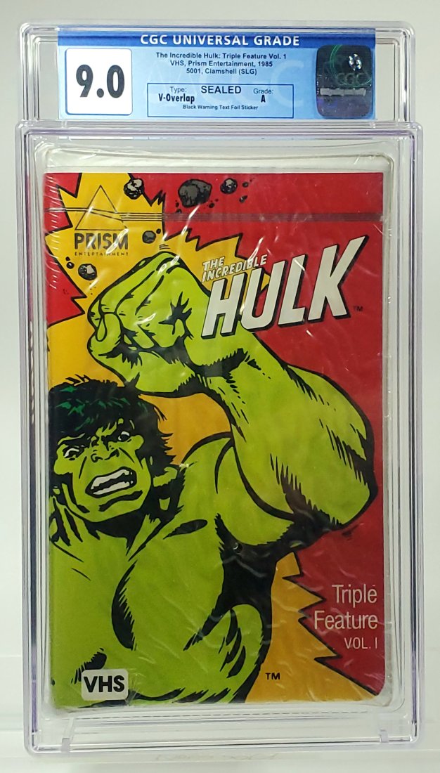 (Volume 1) 1985 CGC 9.0 A - The Incredible Hulk - Triple feature  - Sealed Graded VHS (1 of 2)
