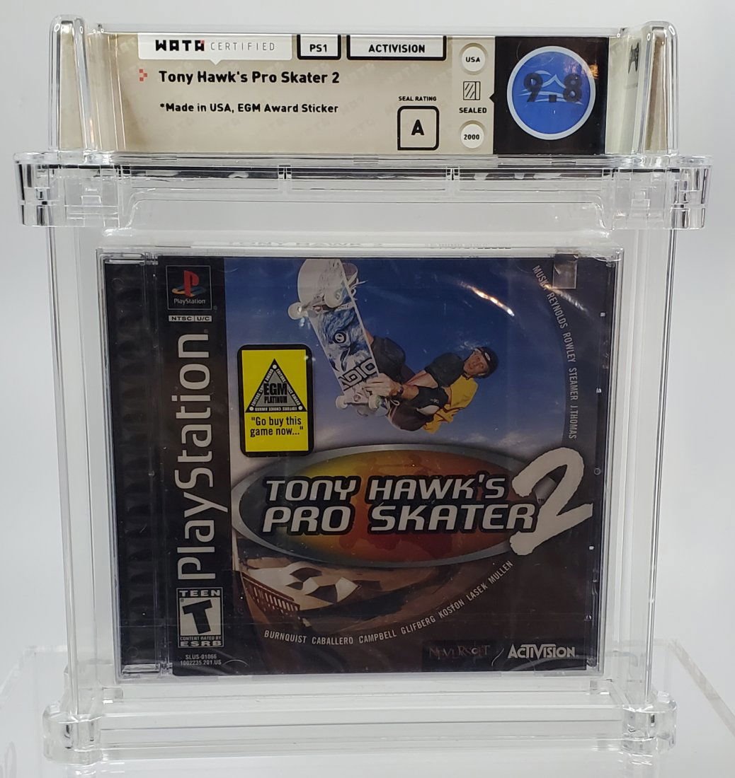 (EGM Sticker) WATA 2000 9.8  A -  TONY HAWK'S PRO SKATER 2 - Playstation Video Game sealed (1 of 2)