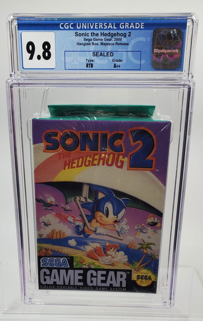 CGC 9.8 A++ SONIC THE HEDGEHOG 2 - game gear video game sealed (1 of 2)