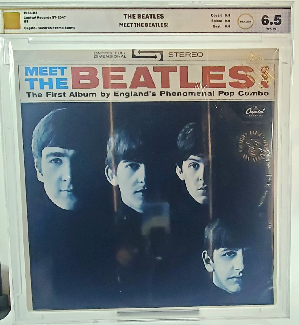 (Promo Copy - Later Print) VMG 1986 6.5 THE BEATLES - MEET THE BEATLES! - record vinyl Sealed graded (1 of 2)