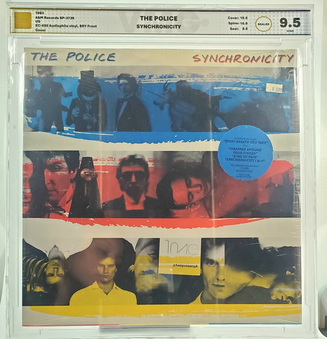 1983 9.5 THE POLICE - SYNCHRONICITY - - record vinyl Sealed graded music (1 of 2)