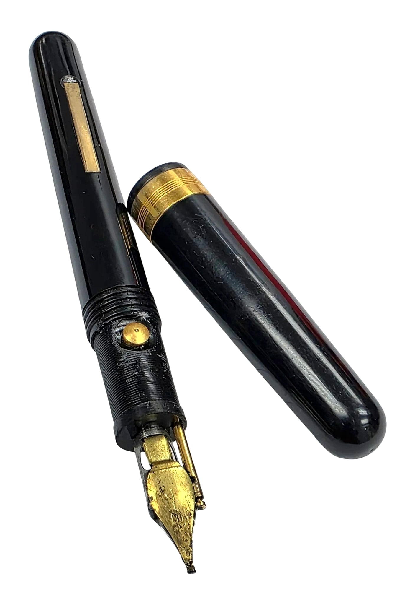 Vintage Speedball Black Lever Fill Fountain Pen (1 of 2)