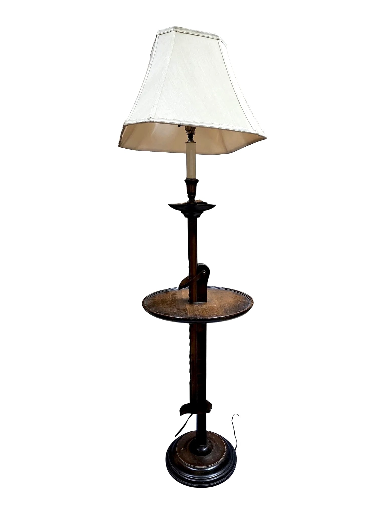 Frederick Cooper Wooden Ratchet Adjustable Floor Lamp Table (1 of 3)