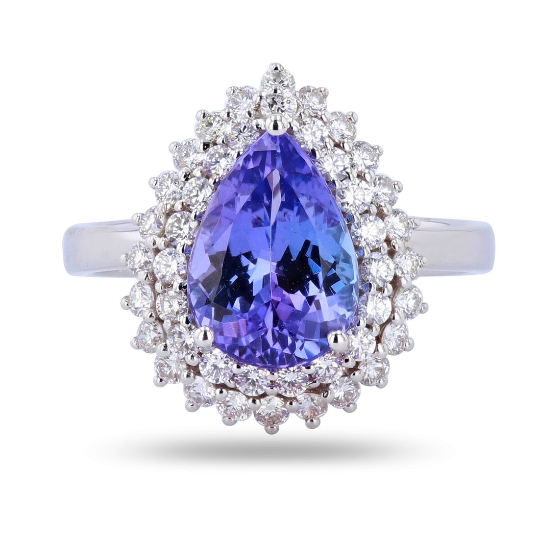 2.70ct Tanzanite and 0.71ctw Diamond 14K White Gold Ring (1 of 4)