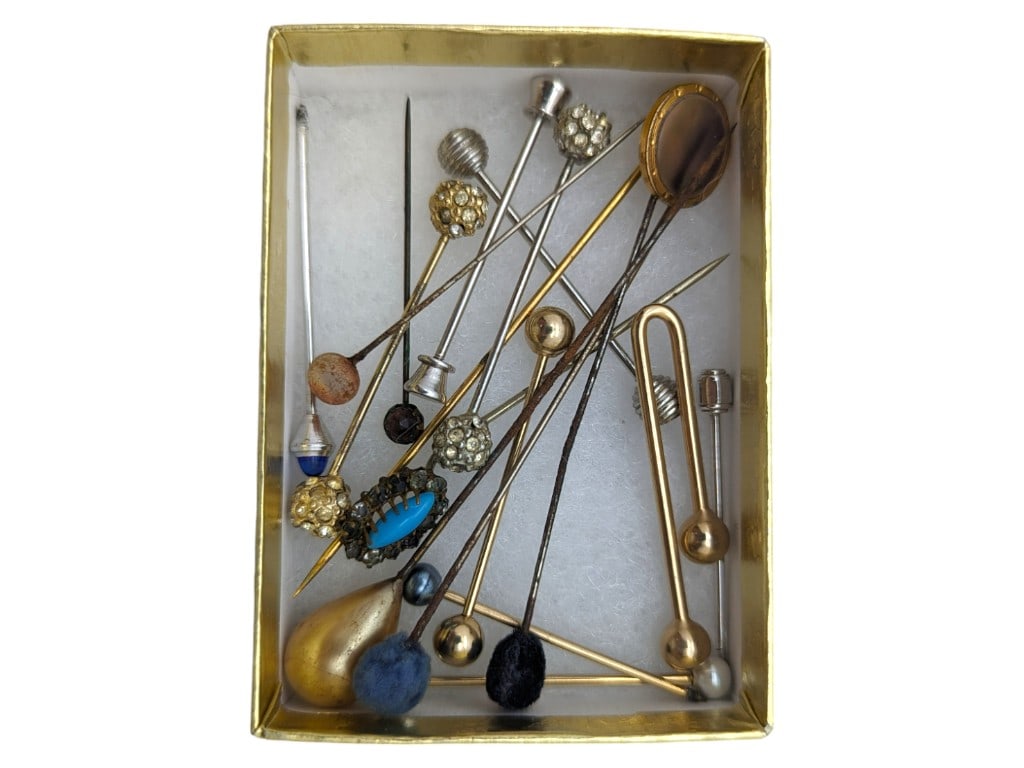 Lot of Vintage Hat Pins Some possible Gold Plated/ filled (1 of 2)