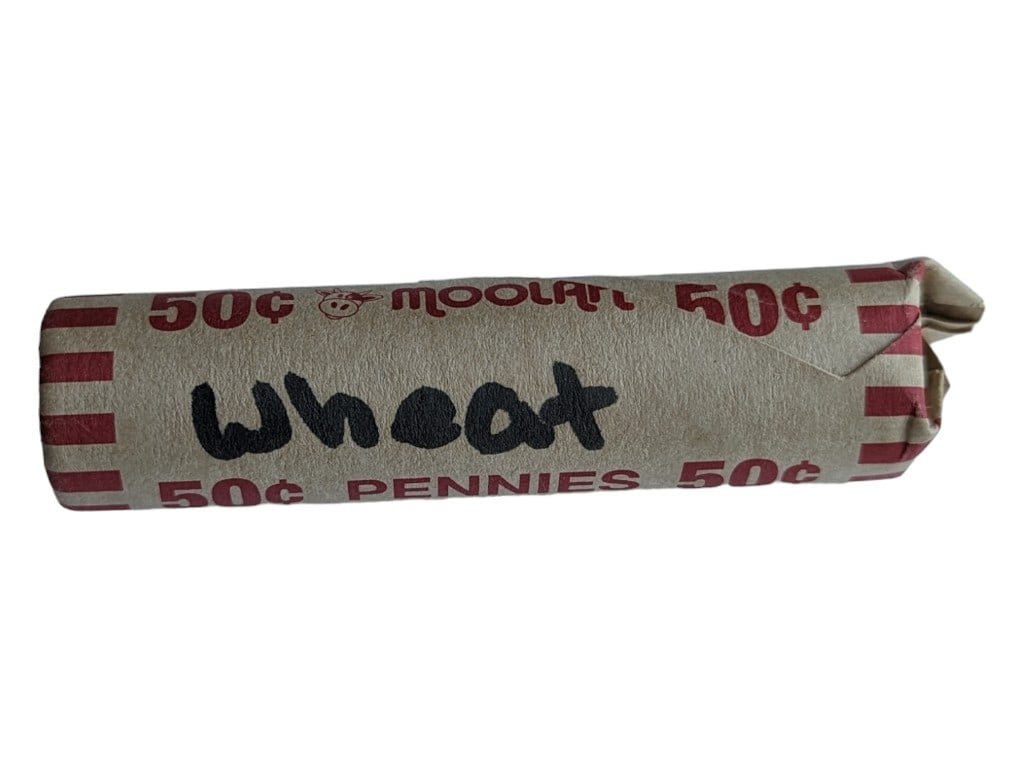 1940's-1950's Roll of Wheat Pennies: Coin