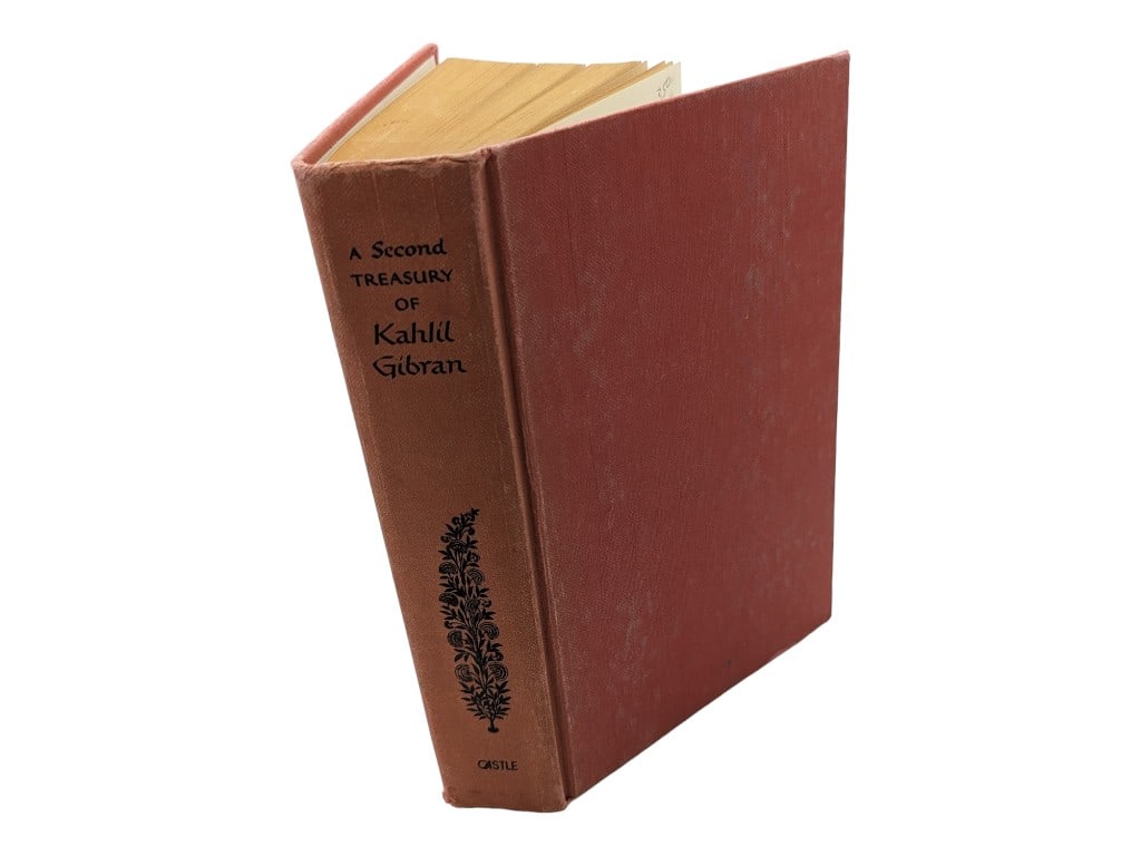 A Second Treasury of Kahlil Gibran 1978: Book is in fair condition with blemishes on the cover, foxing and possible small handwritten inscription. Pages are legible and can be turned. Spine is attached.