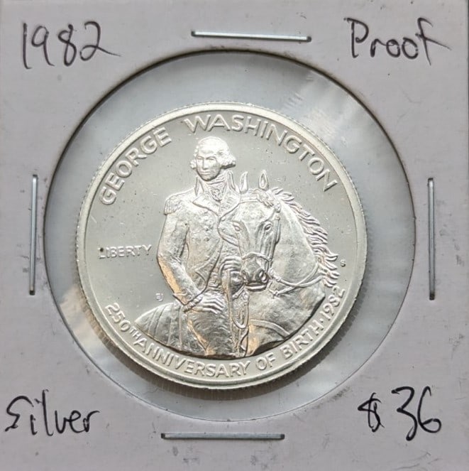 1982 Silver Commemorative George Washington Half Dollar - Proof (1 of 2)