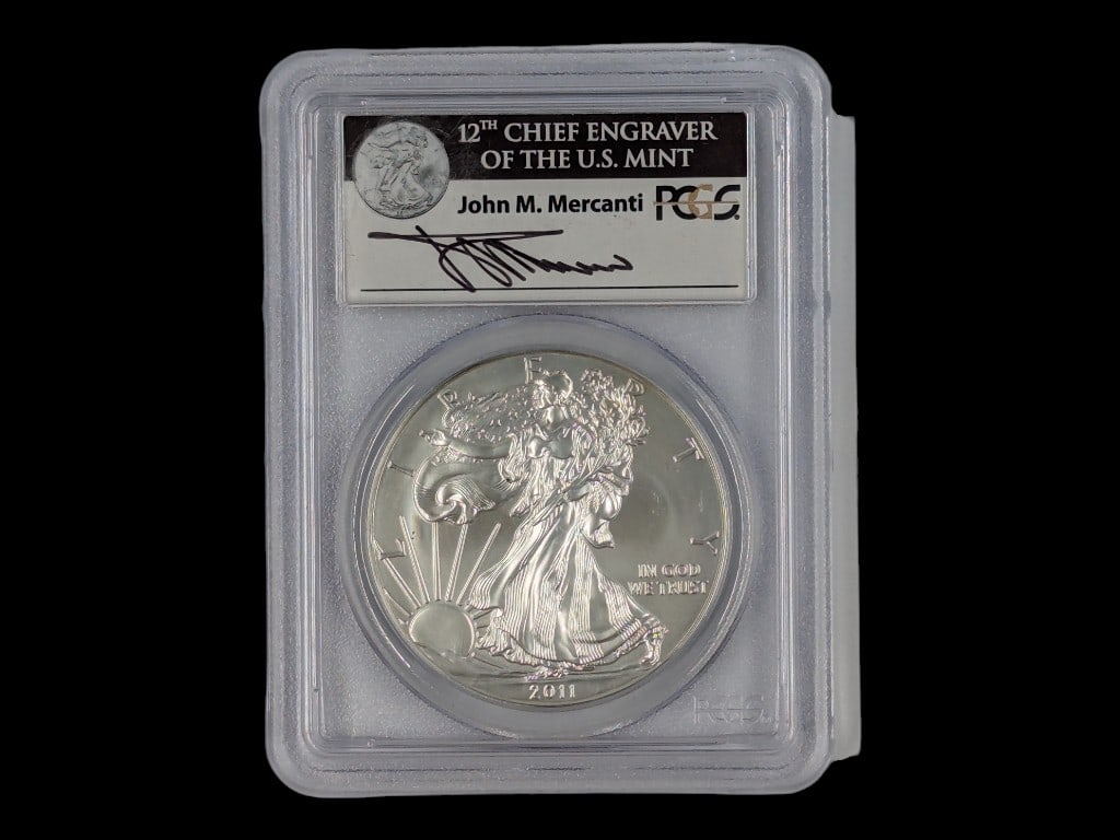 2011-W American Silver Eagle Dollar PCGS MS70 - 25th Anniversary First Strike (1 of 2)