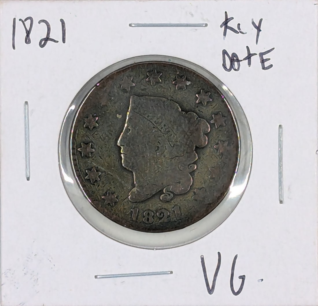 FEATURE 1821 Large Cent - Key Date! (1 of 2)