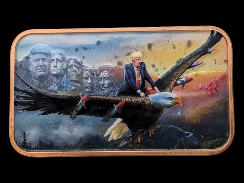 1 AVDP Ounce .999 Copper Bar - Trump (1 of 2)