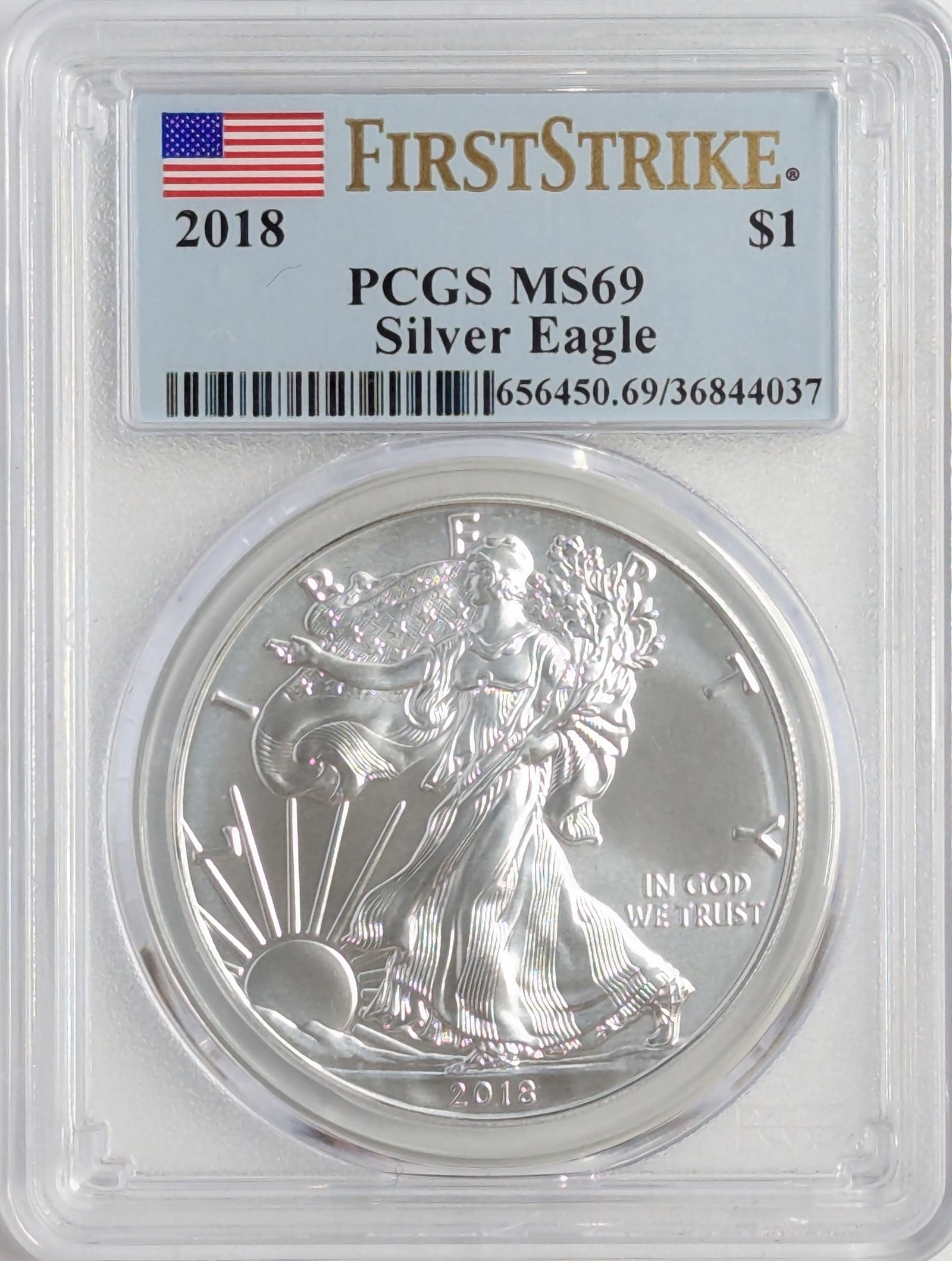 2018 American Silver Eagle PCGS MS69 - First Strike (1 of 2)
