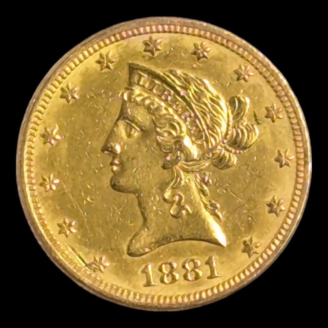 1881 Liberty Head $5 Coin 1/4 oz pre -33 Gold (1 of 2)