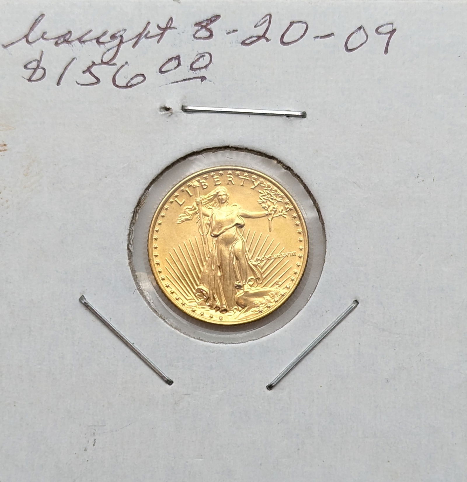 1/10 oz Gold Eagle $5 coin - 1988 (1 of 2)