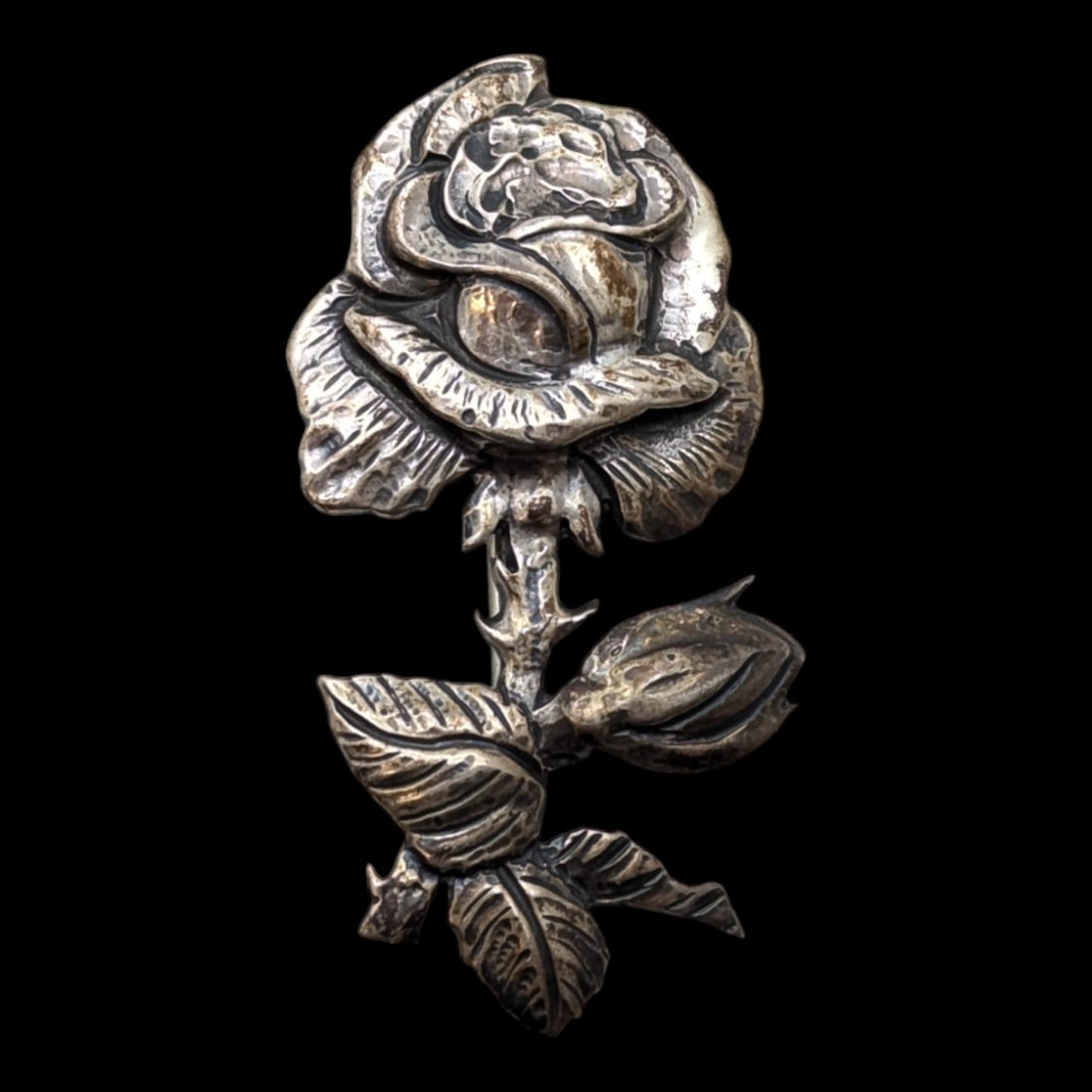 Sterling Silver Rose Brooch (1 of 5)