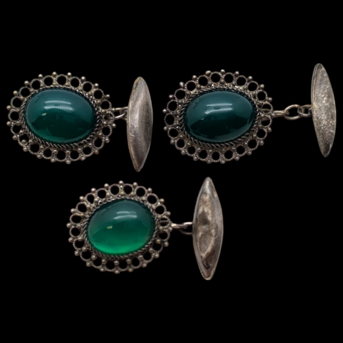 Lot of 3 Vintage Sterling Silver Cufflinks (1 of 3)