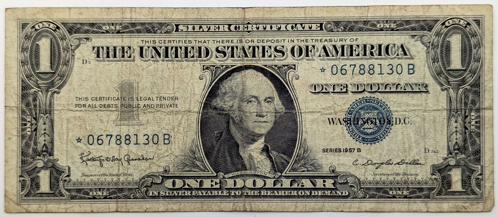 1957B $1 Note - Silver Certificate - Star Note (1 of 2)