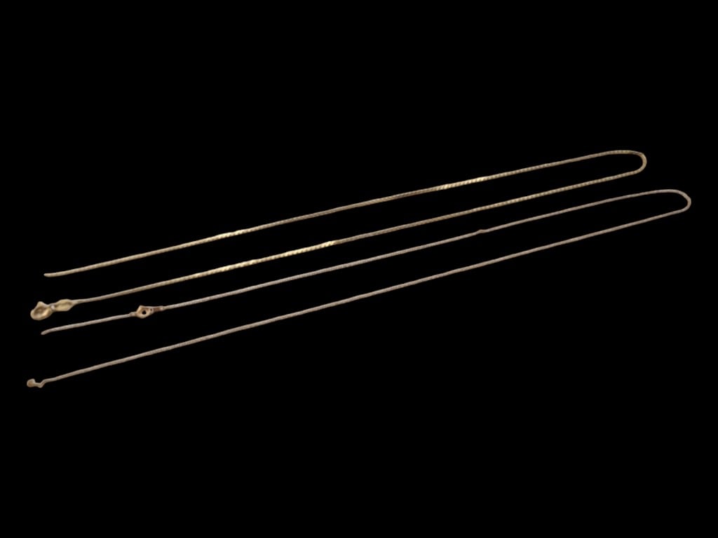 Lot of 2 - 14K Gold Necklace Chains - Scrap (1 of 9)