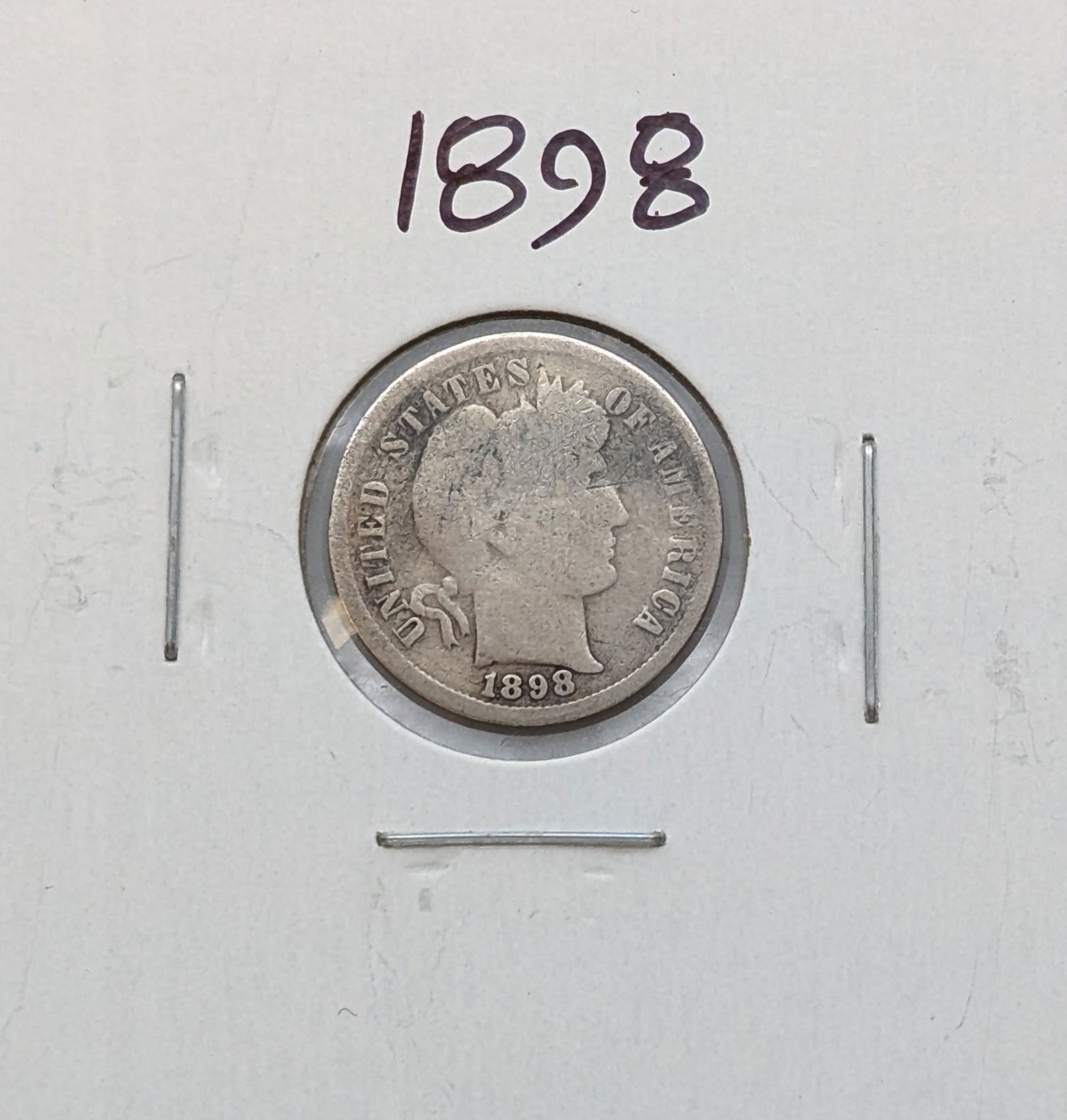 1898 Silver Barber Dime (1 of 2)