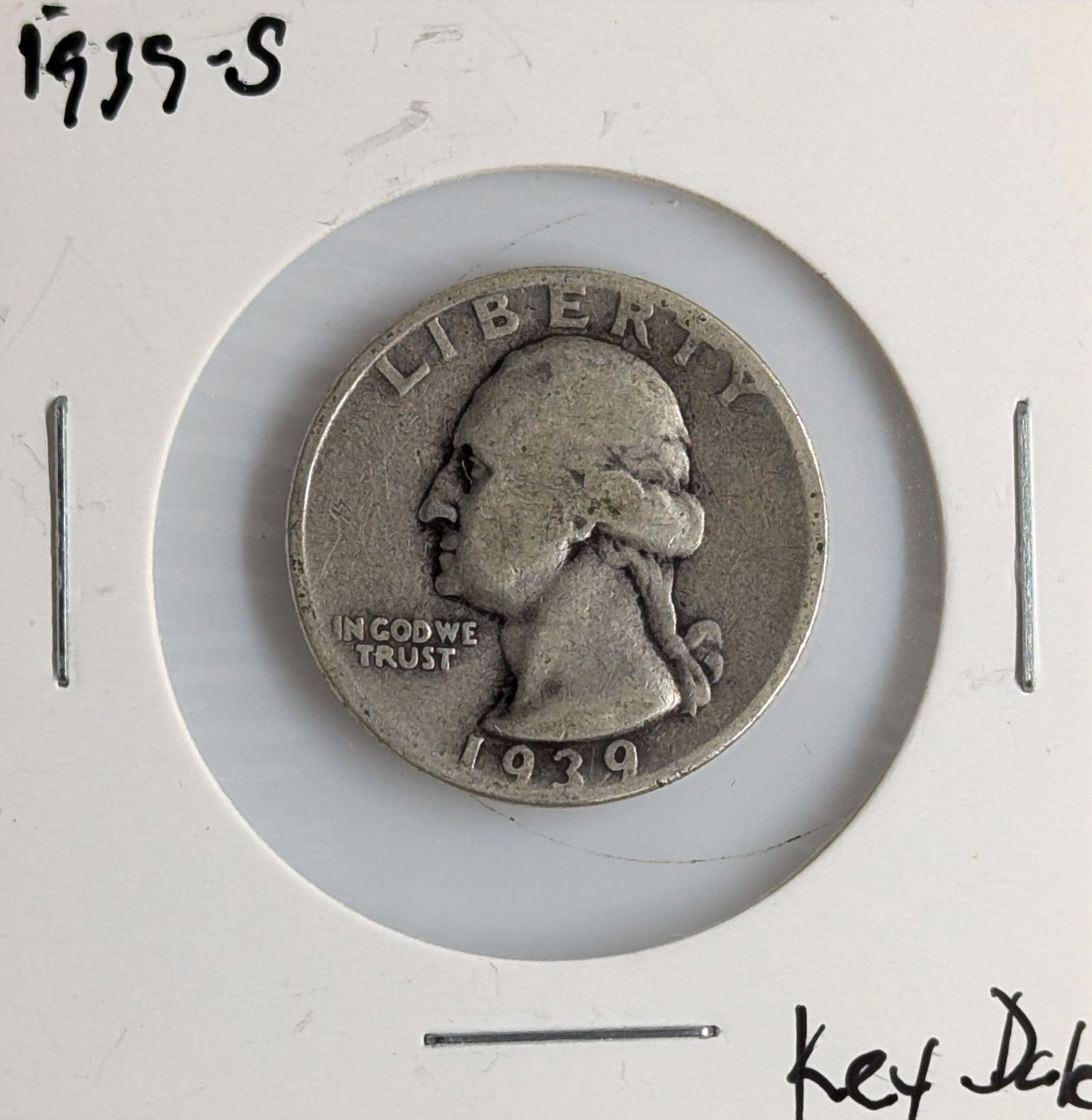 1939-S Silver Washington Quarter - Key Date (1 of 2)