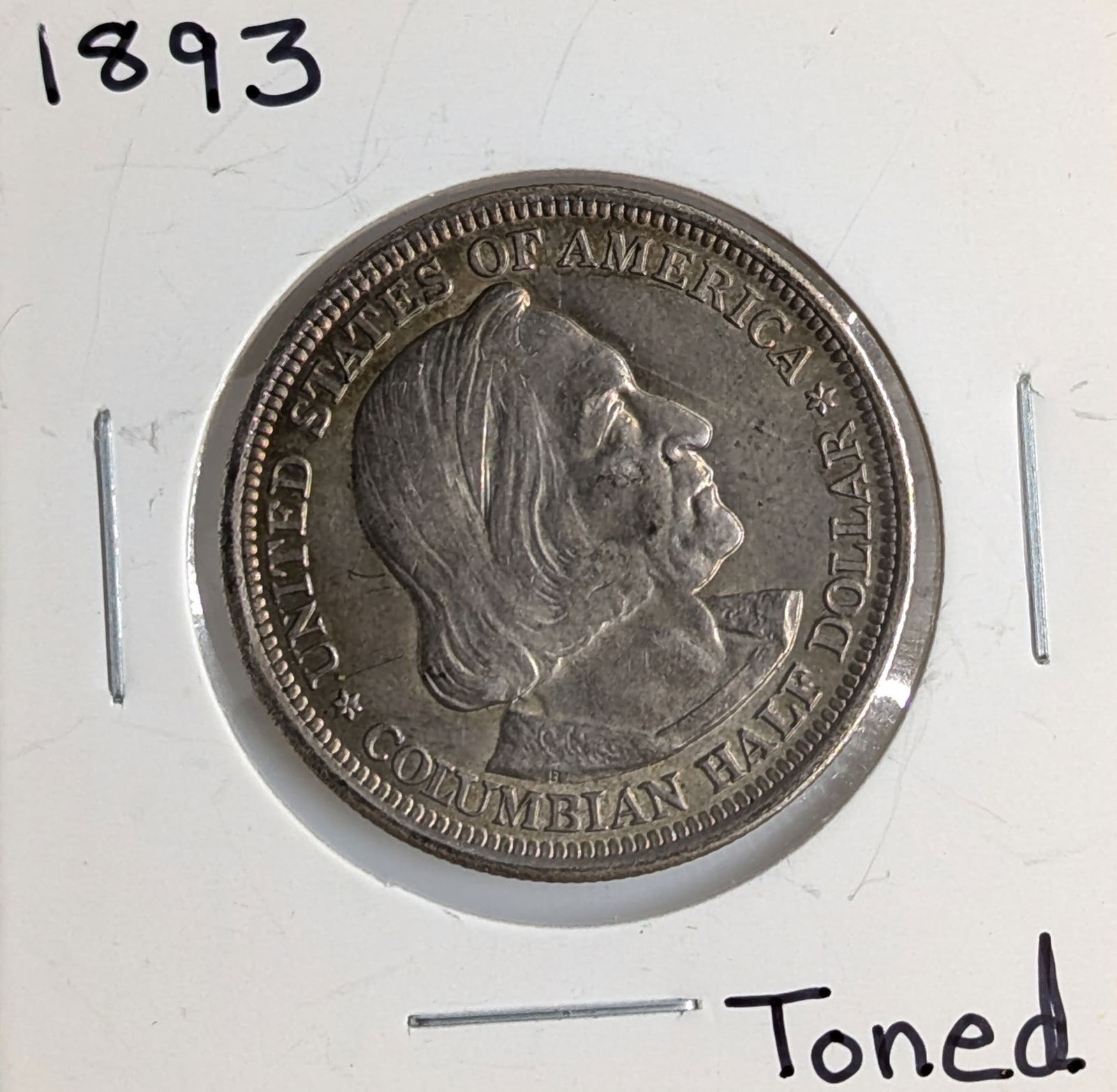 1893 Silver Columbian Half Dollar - Toned (1 of 2)