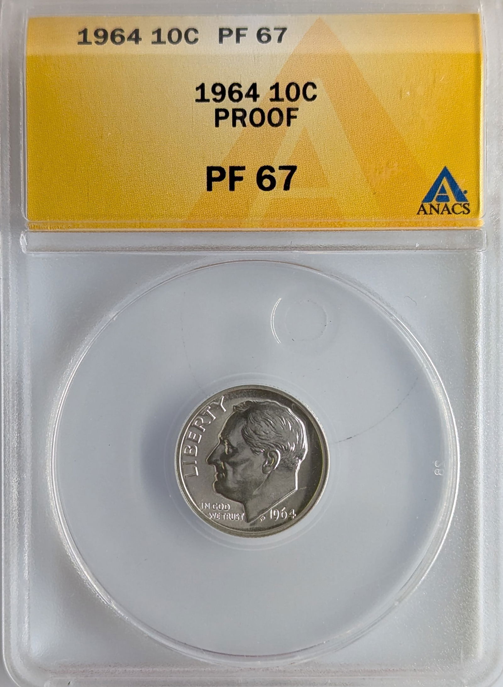 ANACS 1964 PF67 Silver Roosevelt Dime - Proof (1 of 2)