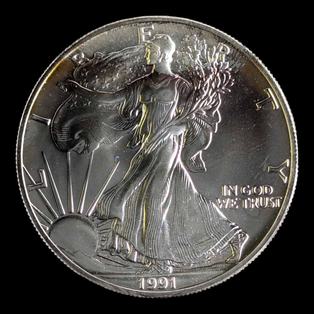 1991 American Silver Eagle Dollar (1 of 2)