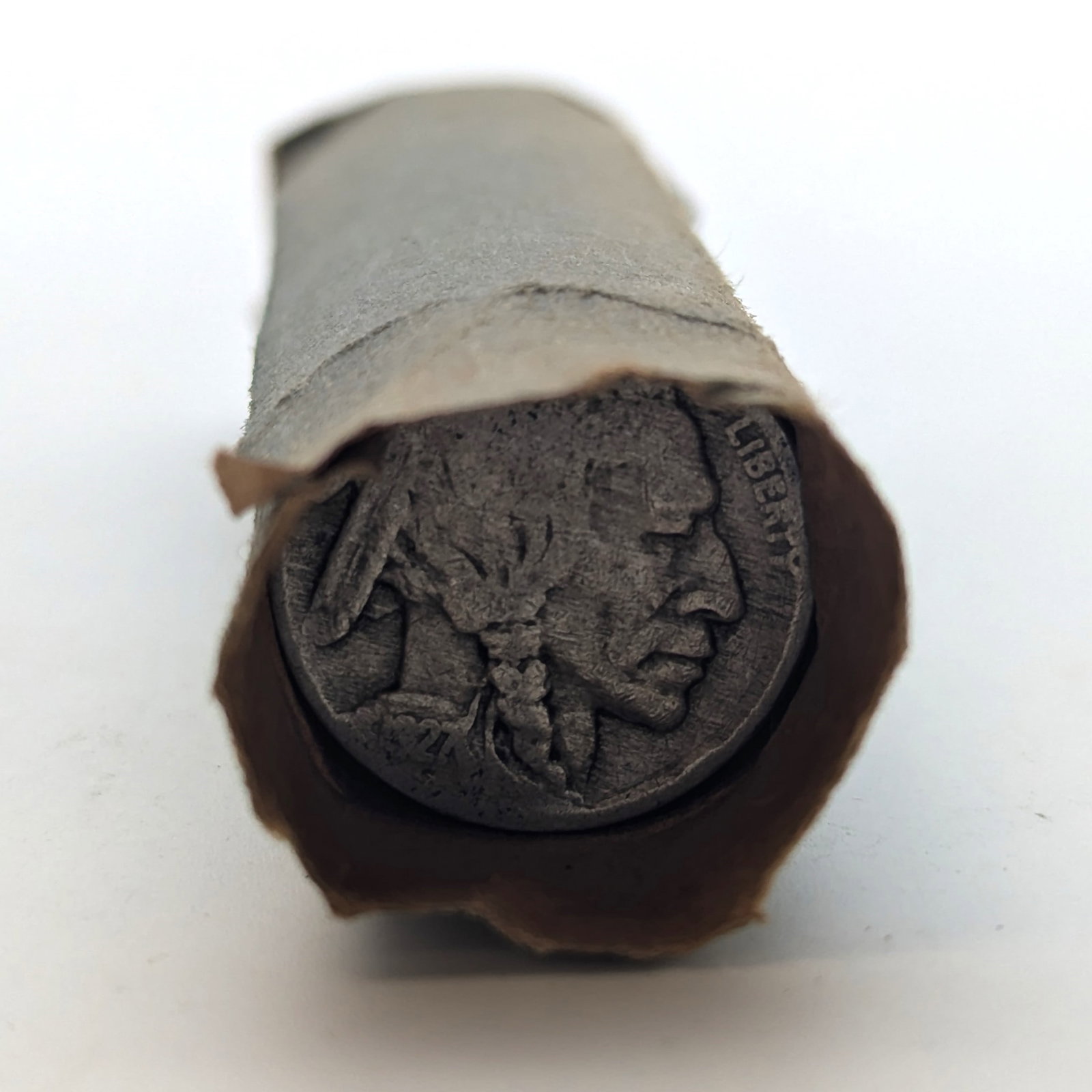 Roll of 40 Buffalo Nickels: Mix of Full, Partial and Dateless
