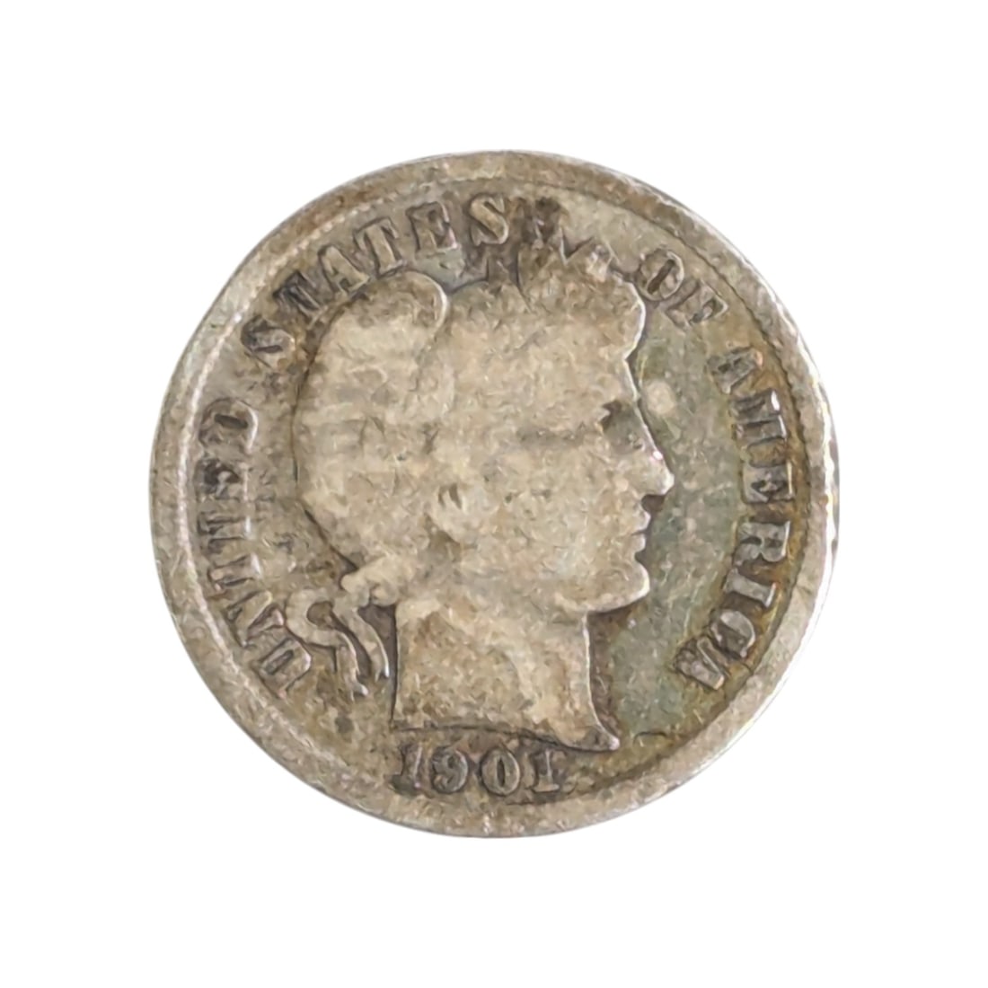 1901 Silver Barber Dime (1 of 2)