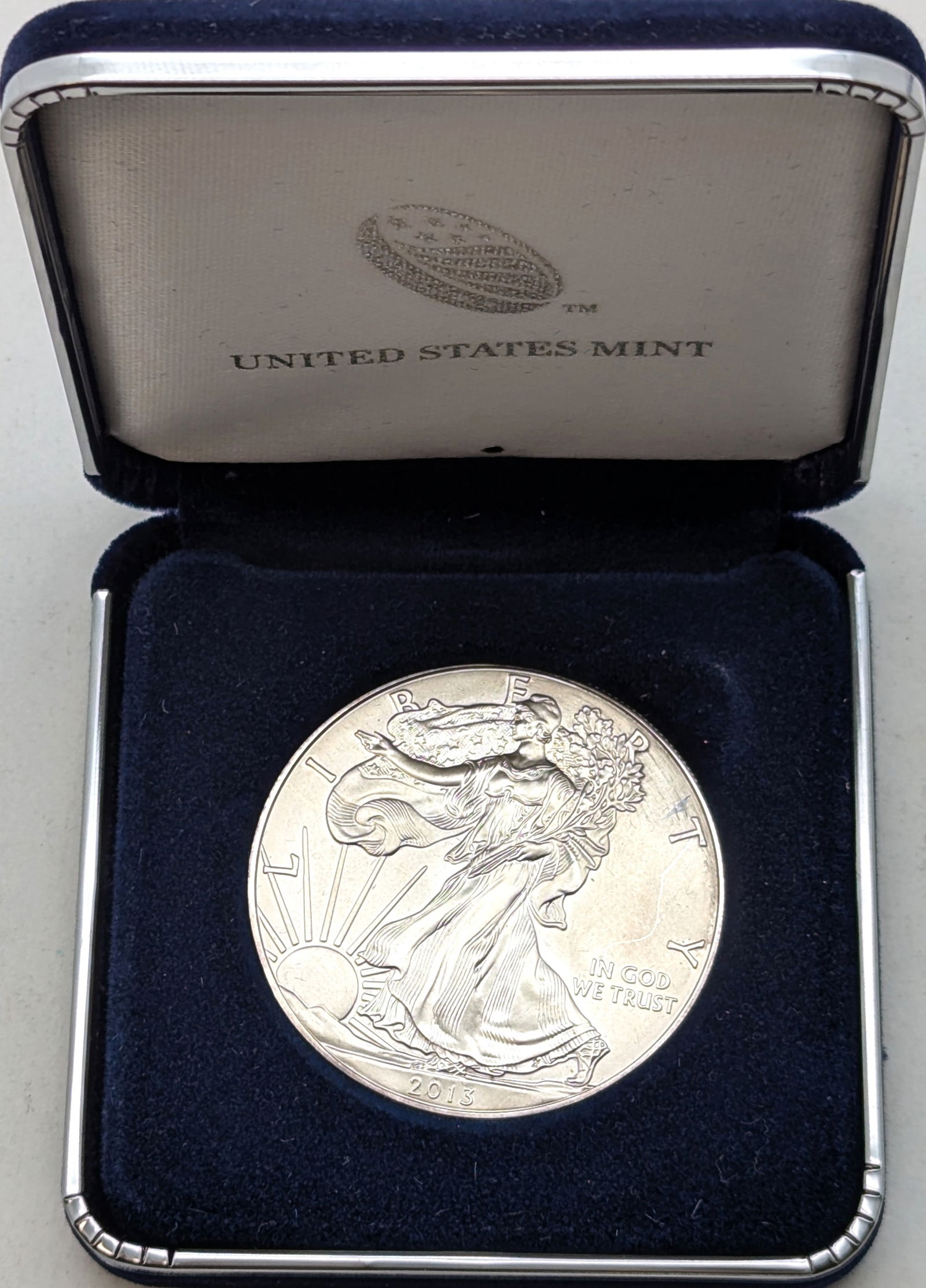 US Mint 2013 American Silver Eagle Dollar w/ Original Box (1 of 3)