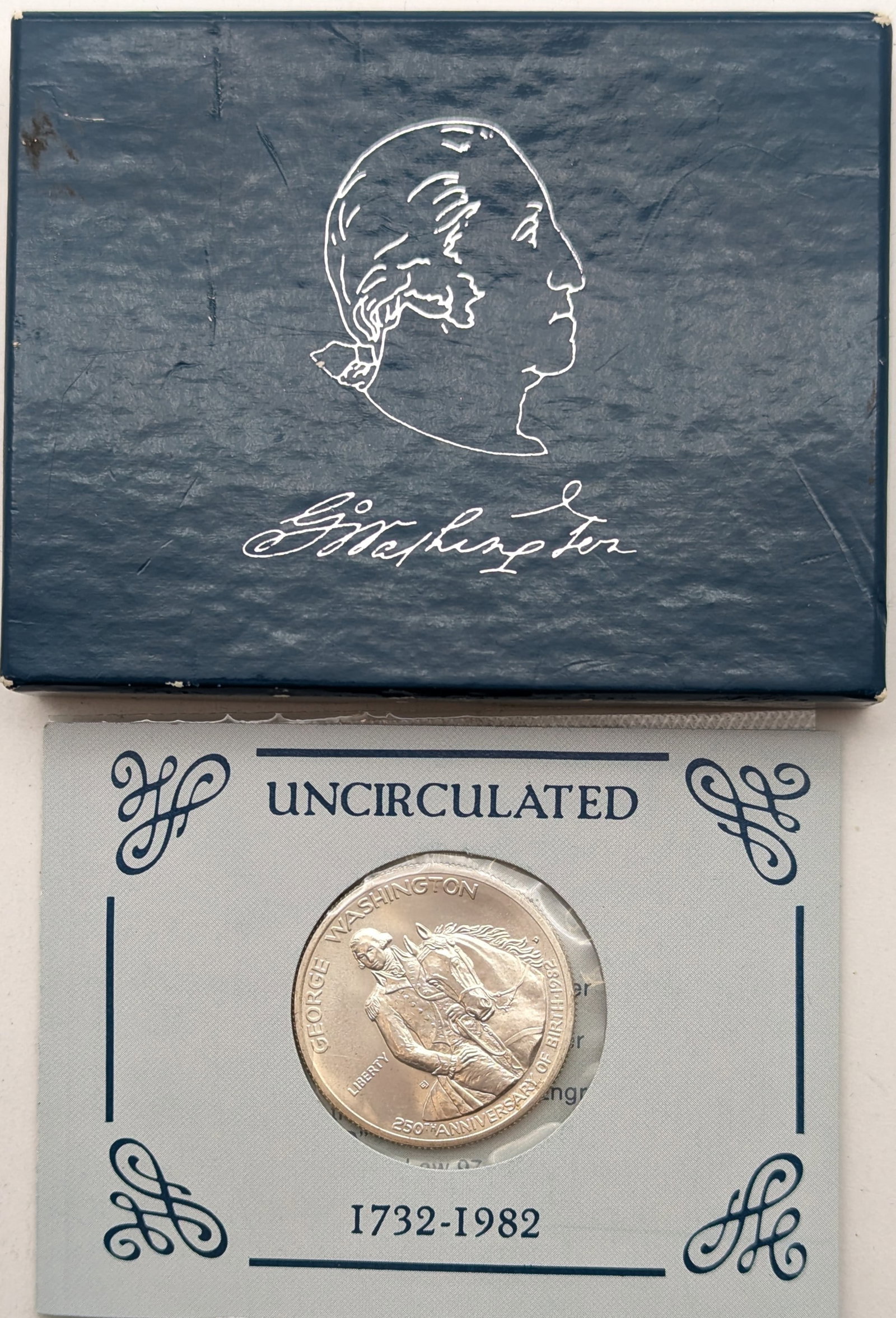 1982-D Uncirculated Silver Washington Commemorative Half Dollar - 250th Anniversary (1 of 3)