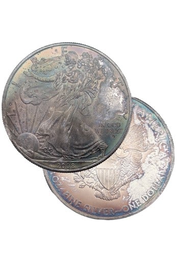 2008 American Silver Eagle Dollar - Toned (1 of 3)