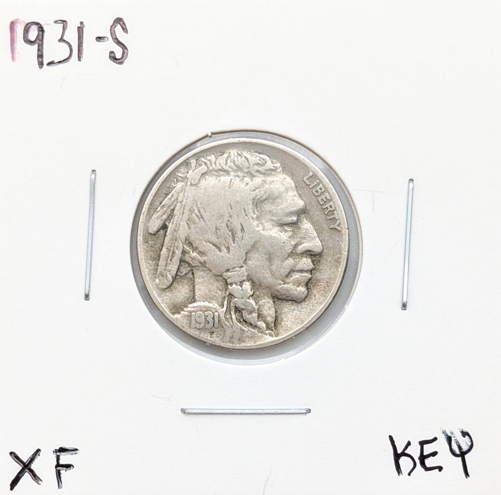 1931-S Buffalo Head Nickel - XF - KEY DATE: Coin