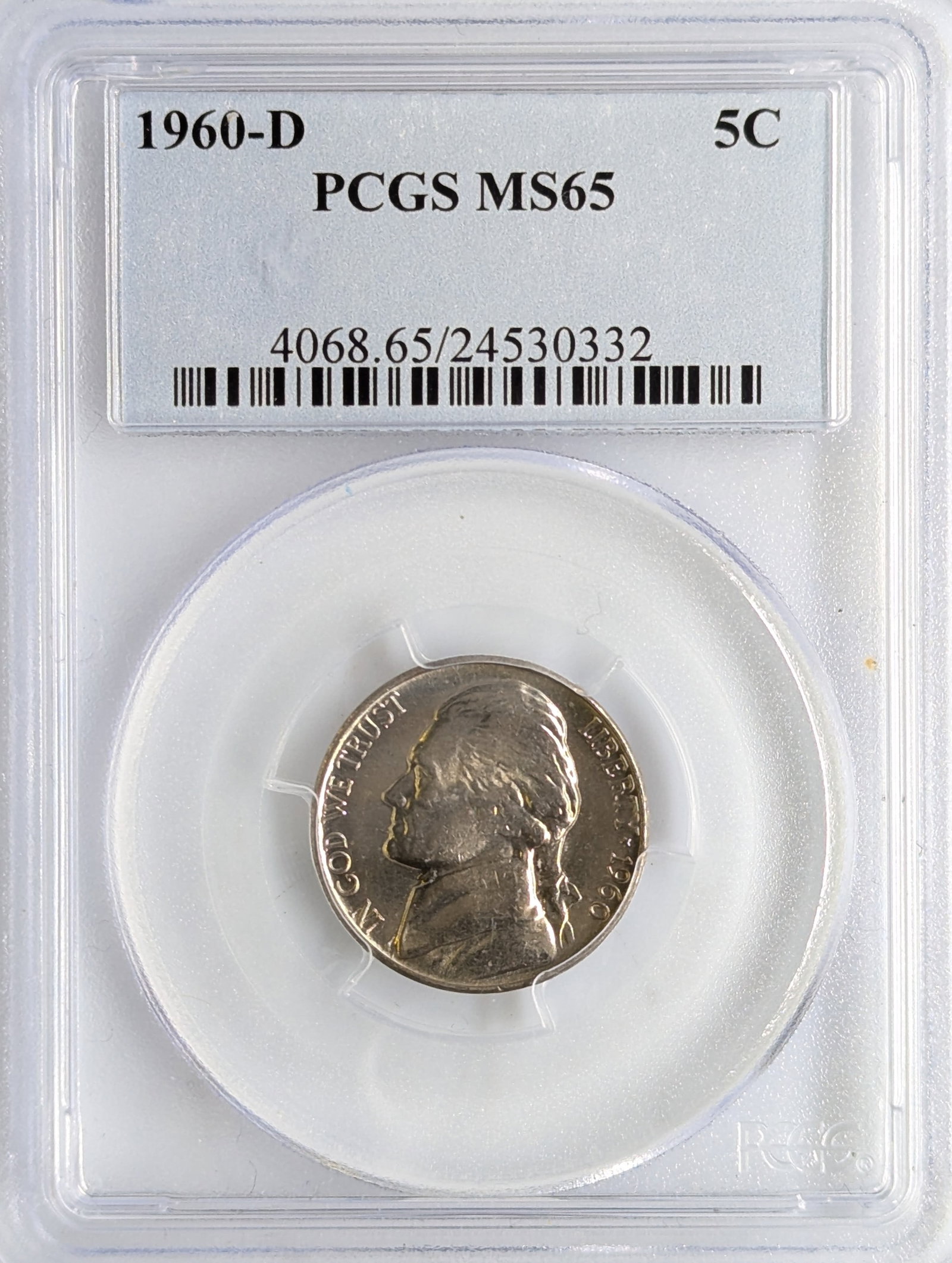 PCGS 1960-D MS65 Jefferson Nickel: Coin