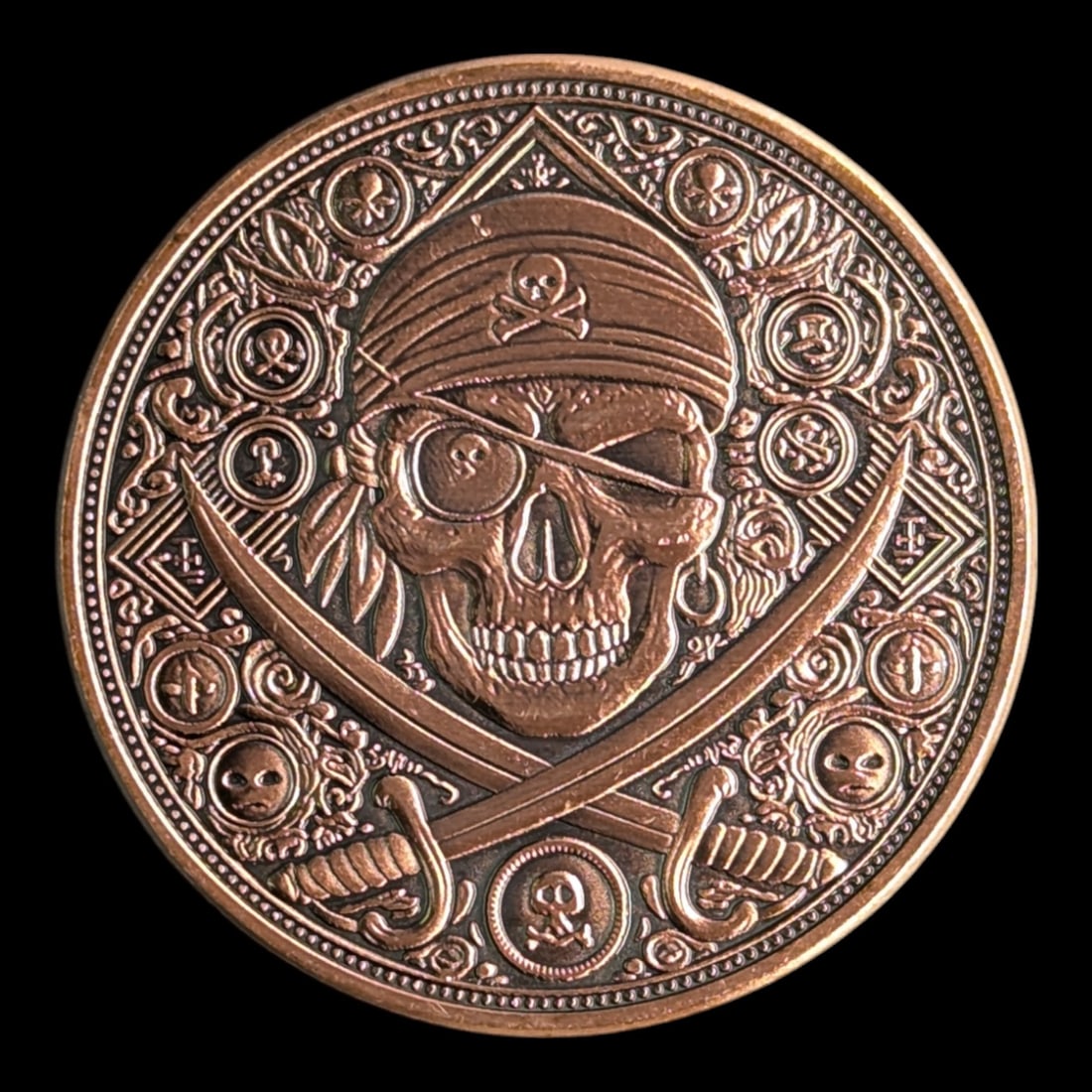 1 Ounce Fine .999 Copper Round - Pirate (1 of 2)