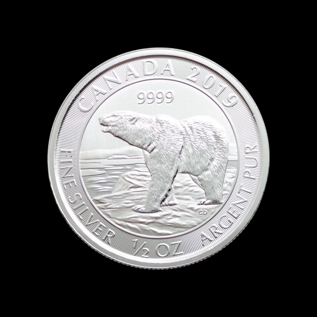1/2 oz Fine .999 Silver Round - 2019 Canada Bear (1 of 2)
