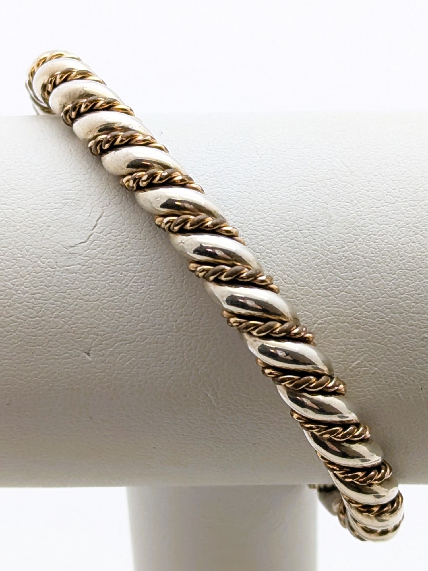 Sterling Silver JM Twisted Ladies Bracelet - 1.231oz: Jewelry