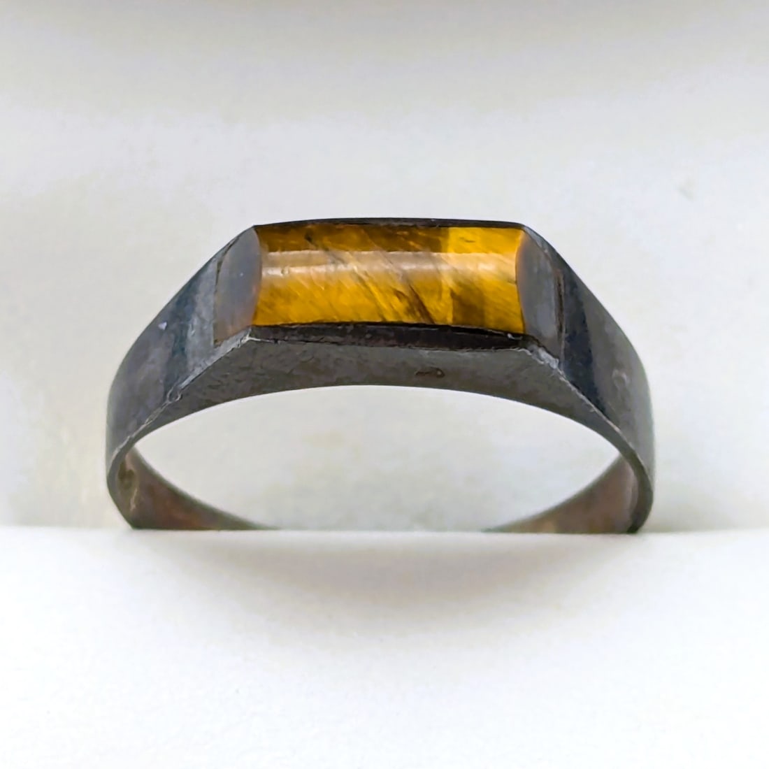 Mexican Sterling Silver Tigers Eye Ring: Size: 5.5