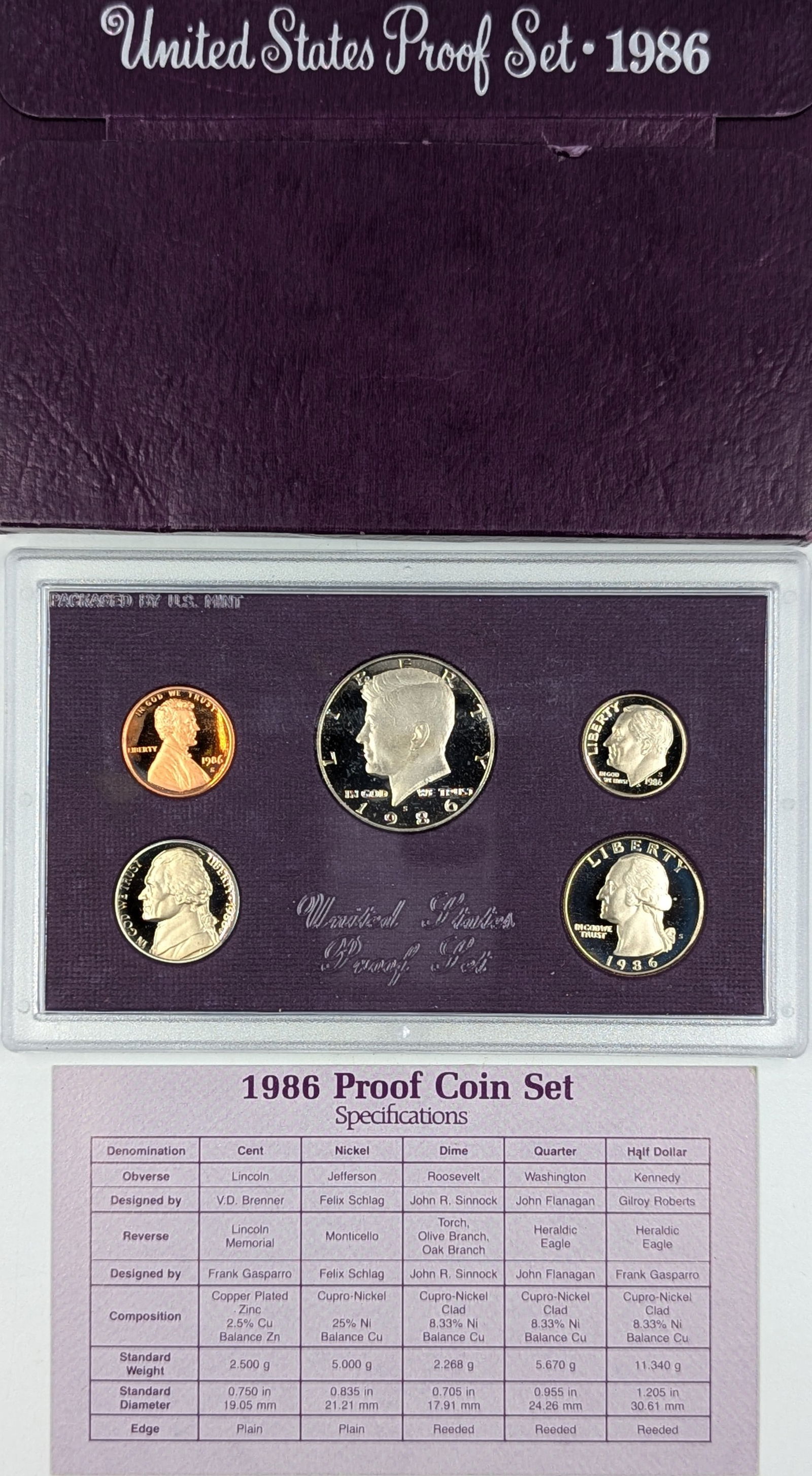 1986 US Mint Proof Set (1 of 2)