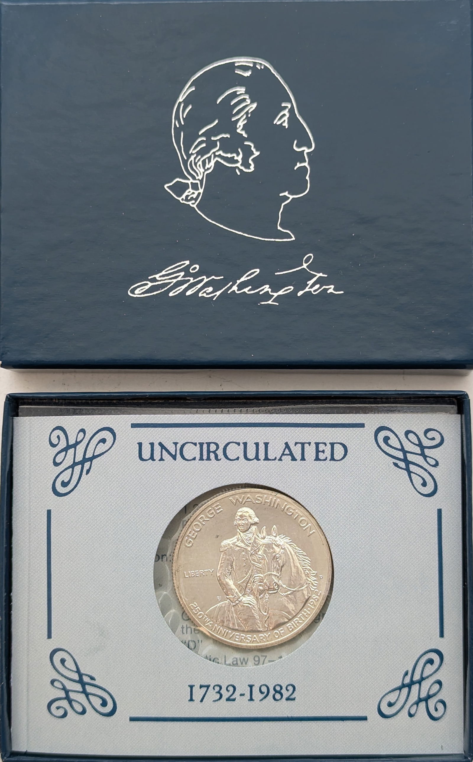 1982-D Uncirculated Silver Washington Commemorative Half Dollar - 250th Anniversary (1 of 3)