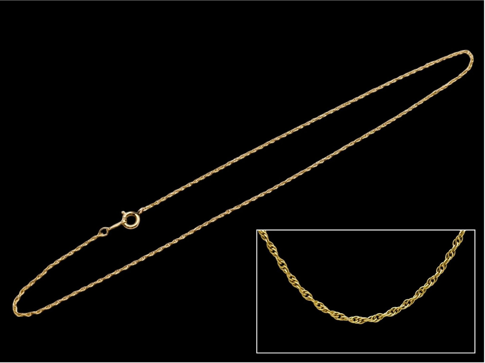 14K Gold filled Open Chain Ladies Necklace: Length: 14in
