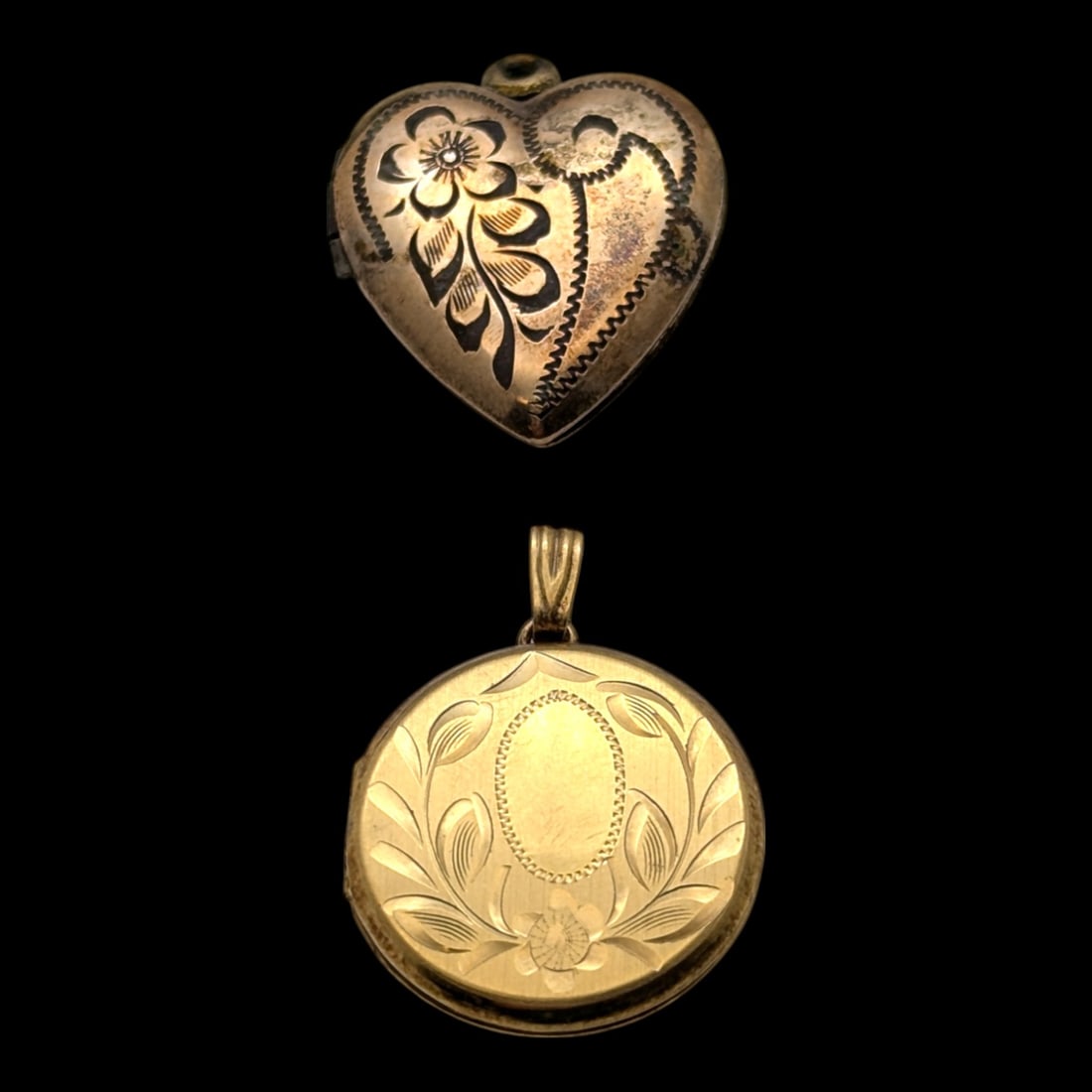 Lot of 2 Vintage 12K Gold filled Lockets: Jewelry