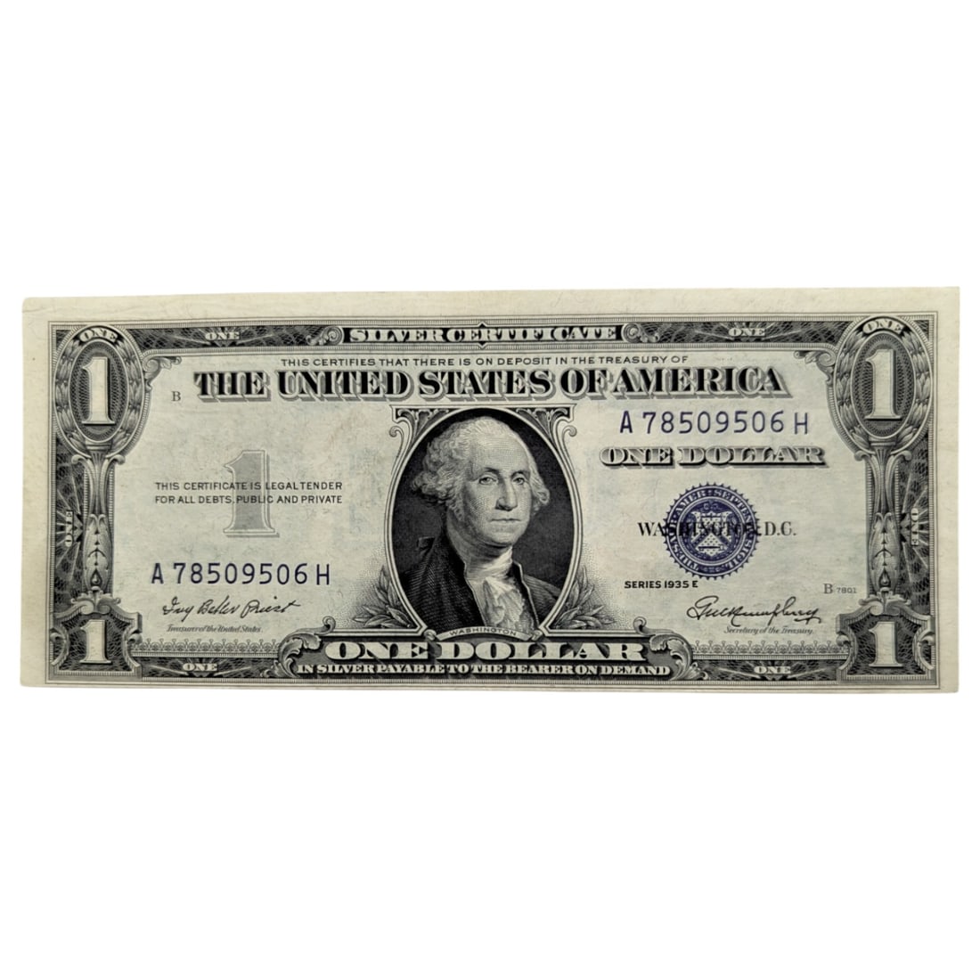 1935-E $1 Note - Silver Certificate - Excellent Condition (1 of 2)