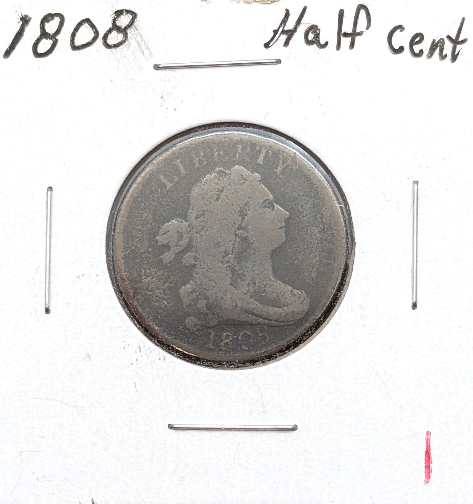 FEATURE 1808 Draped Bust Half Cent (1 of 2)