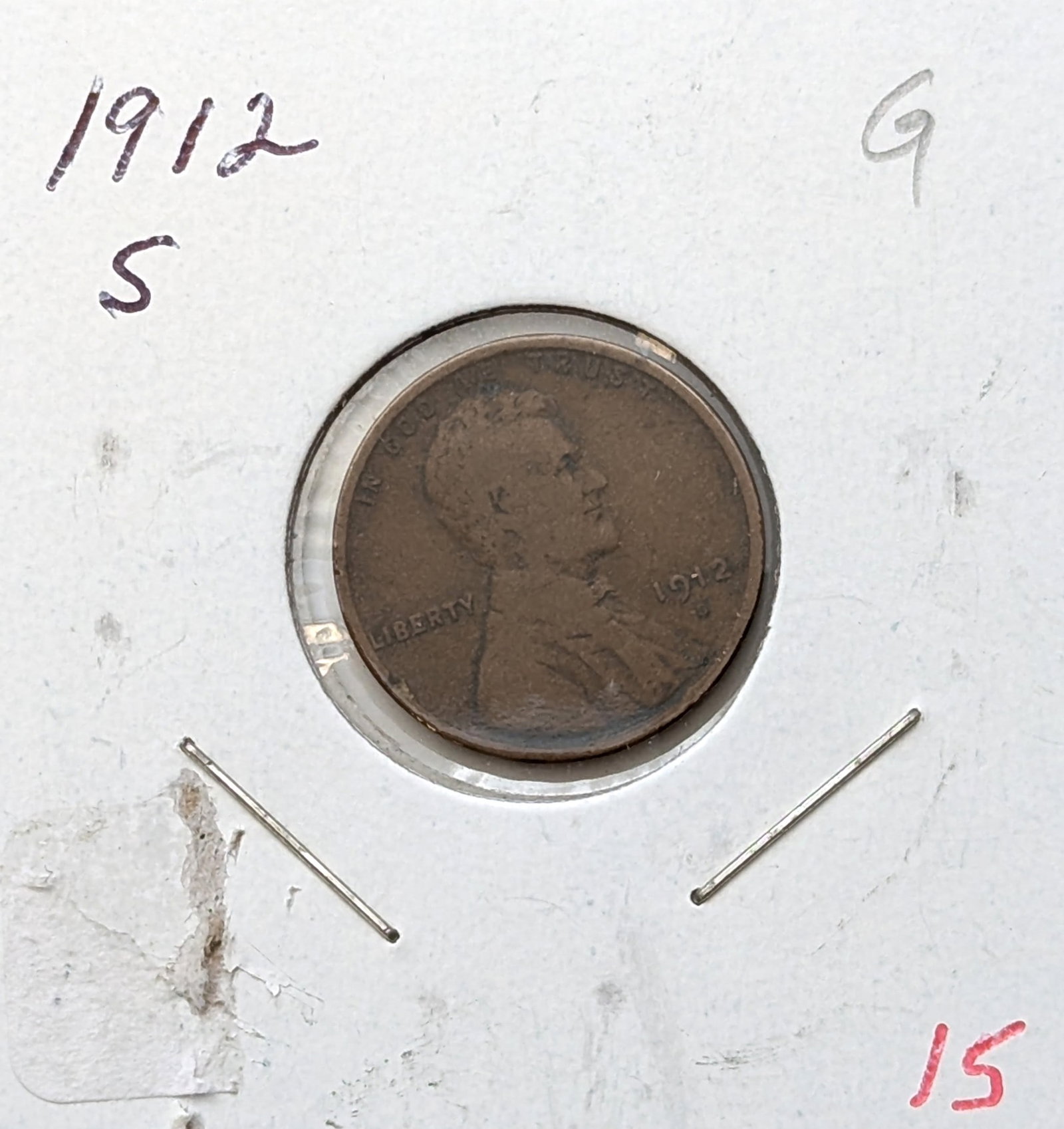 1912-S Lincoln Wheat Cent: Coin