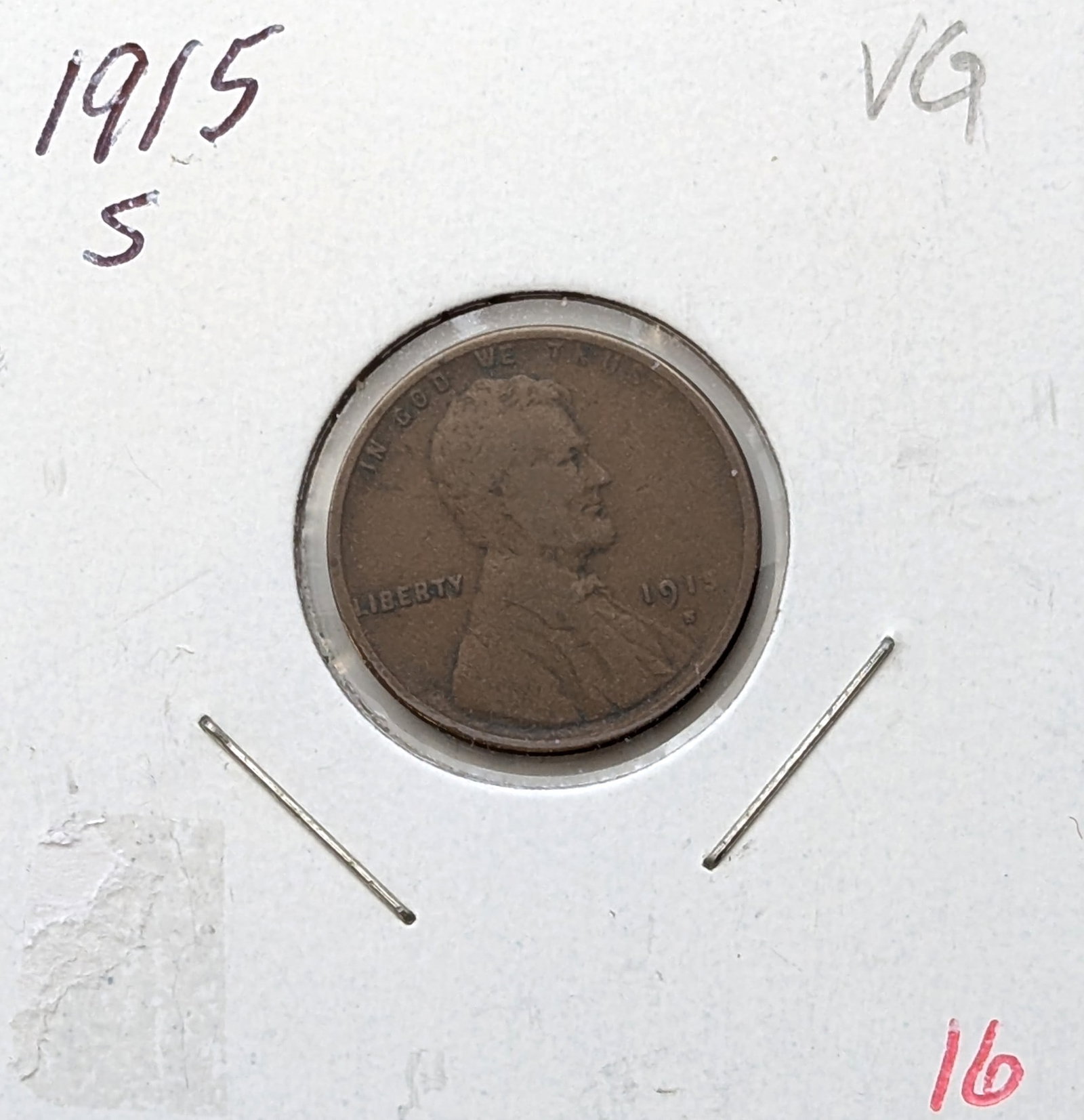 1915-S Lincoln Wheat Cent: Coin