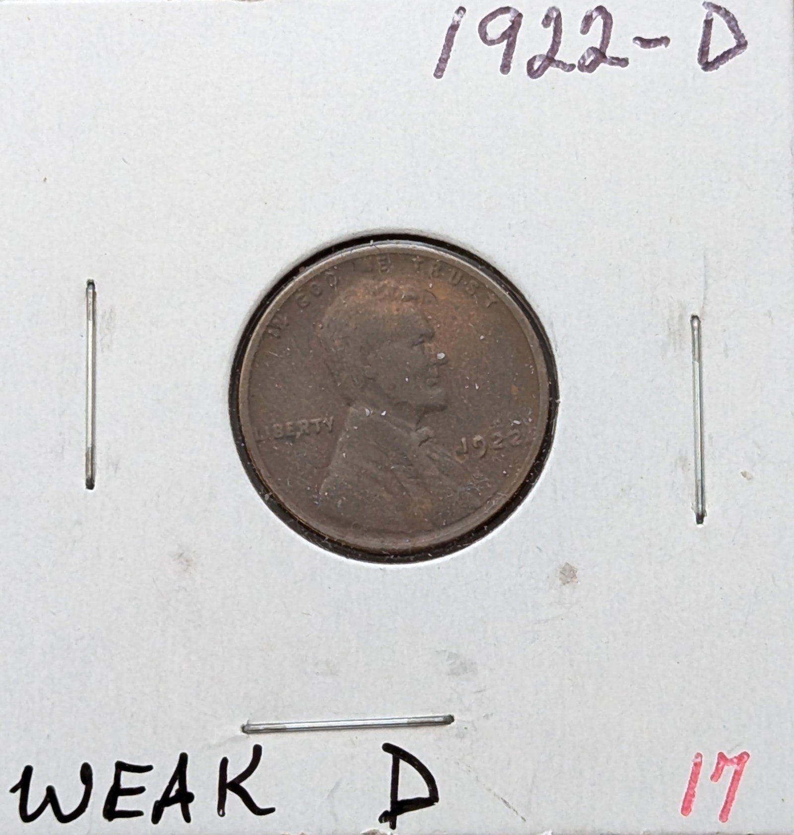 1922-D Lincoln Wheat Cent: Coin